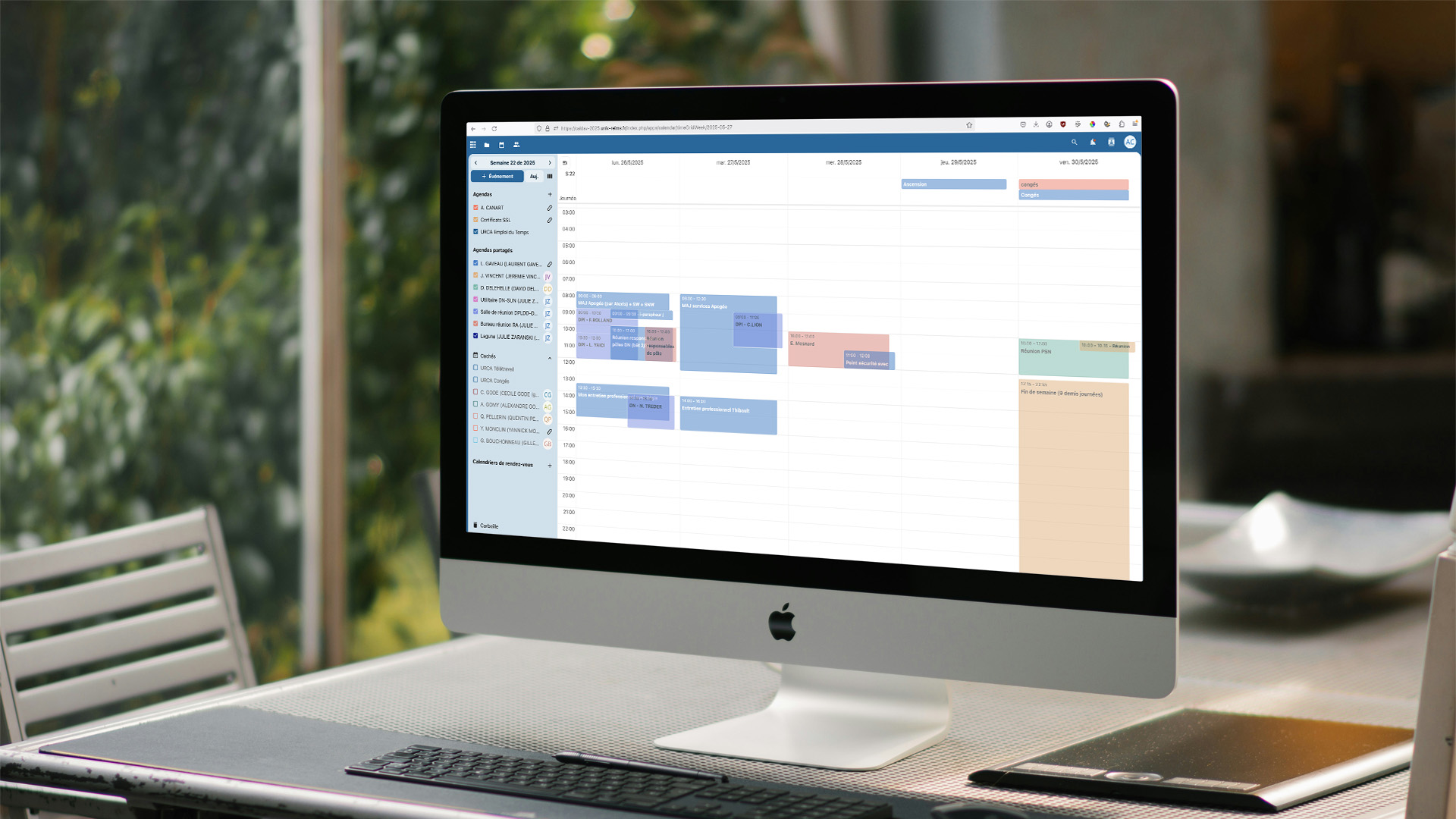 Mise à jour de la plateforme d'agenda